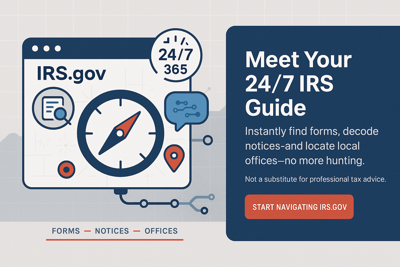 IRS AI assistant graphic for Genuine Technologies